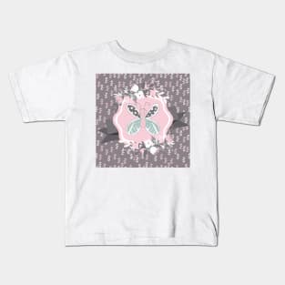 butterfly with flower wreath Kids T-Shirt